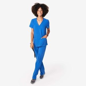 Figs Casma and Kade Scrub Set Royal Blue